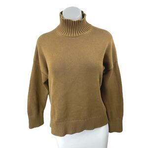 Everlane Women's Brown Knit Long Sleeve Turtleneck Sweatshirt Sweater Top Sz XS
